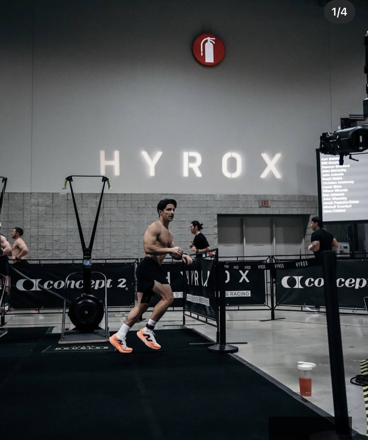 Coach Fatone athlete racing at Hyrox